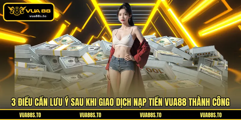 3 điều cần lưu ý sau khi giao dịch nạp tiền VUA88 thành công
